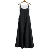 Women's Casual Loose Long Wide Leg Jumpsuits Black Women's Dresses - Tophatter Daily Deals