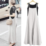 Women's Casual Loose Long Wide Leg Jumpsuits Women's Dresses - Tophatter Daily Deals
