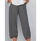 Women's Casual Plus Size Cotton Pants Gray Women's Bottoms - Tophatter Daily Deals