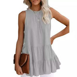 Women's Casual Shirley Top Light Gray Women's Tops - Tophatter Daily Deals
