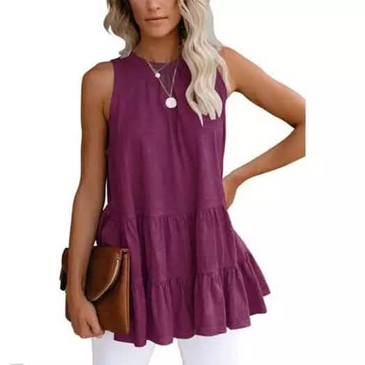 Women's Casual Shirley Top Purple Women's Tops - Tophatter Daily Deals