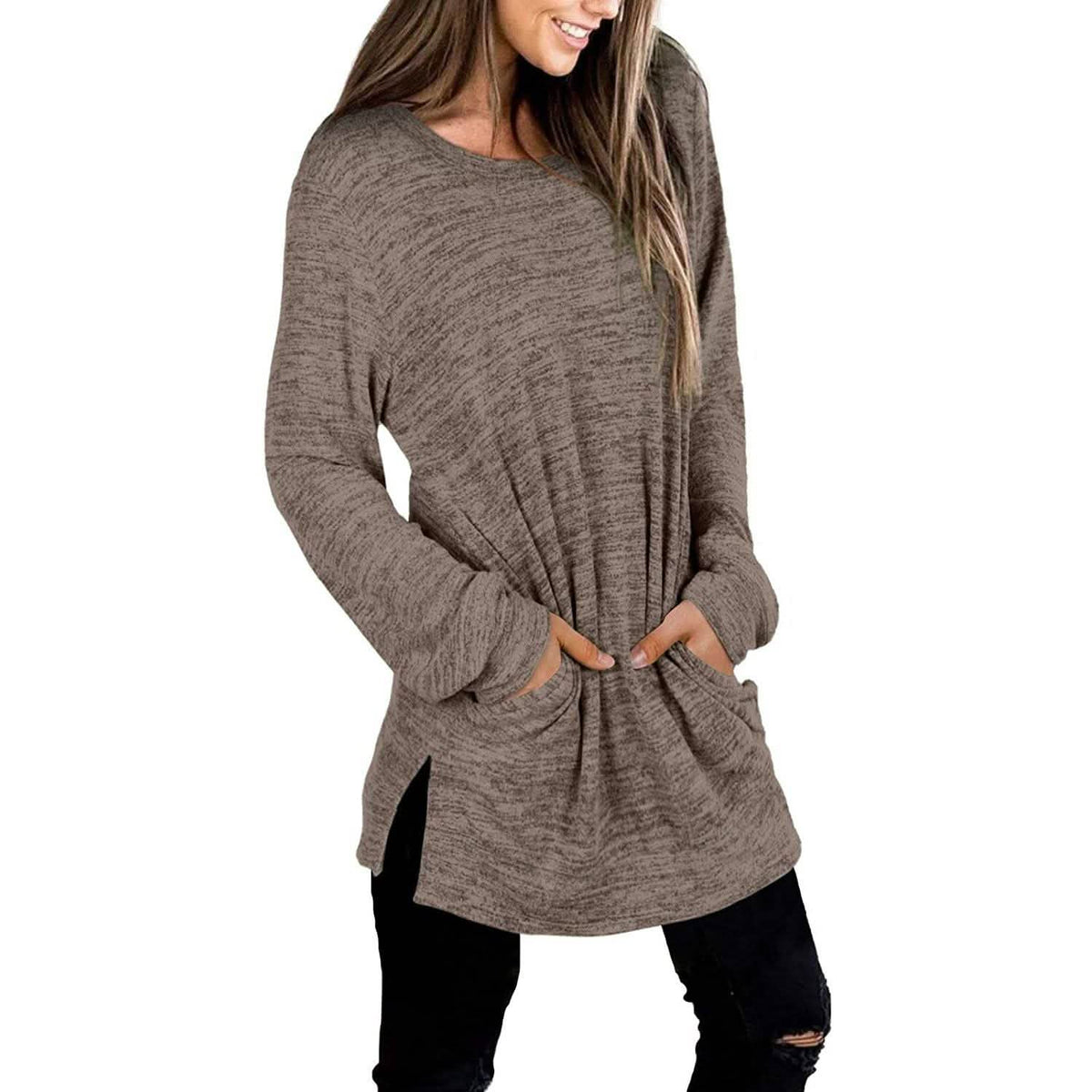 Women's Casual Sweatshirts Long Sleeve Oversized Shirt Women's Tops - Tophatter Daily Deals