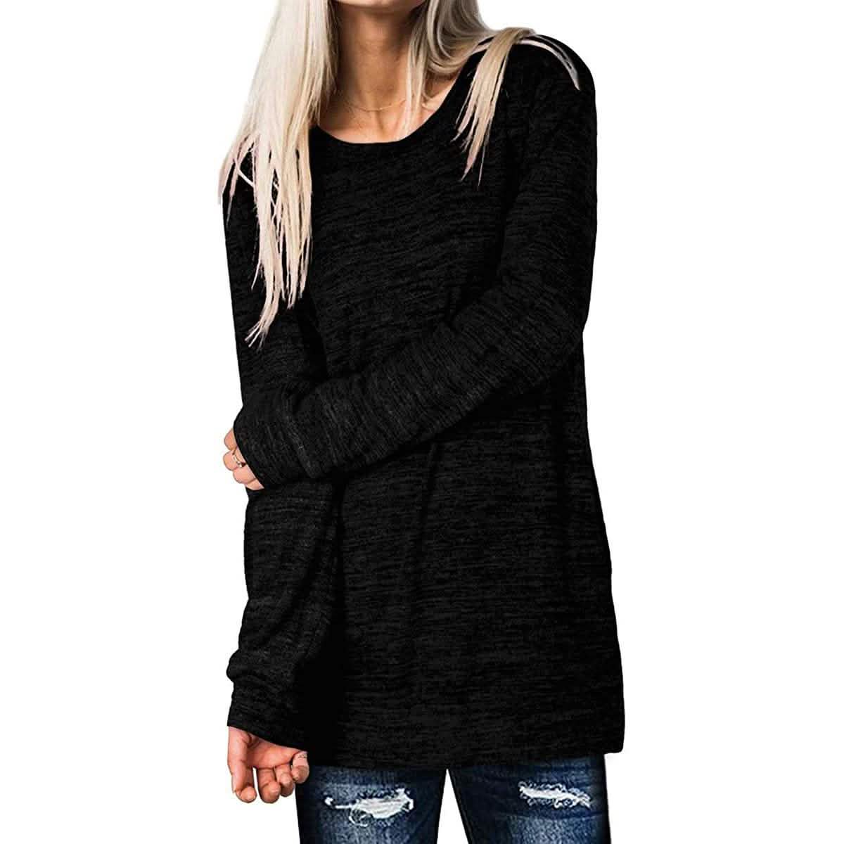 Women's Casual Sweatshirts Long Sleeve Oversized Shirt Women's Tops - Tophatter Daily Deals