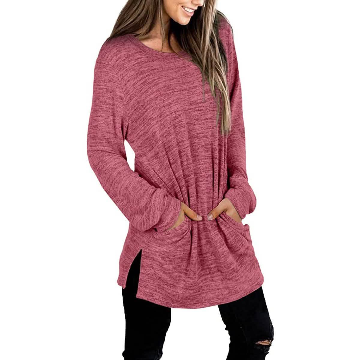 Women's Casual Sweatshirts Long Sleeve Oversized Shirt Women's Tops - Tophatter Daily Deals