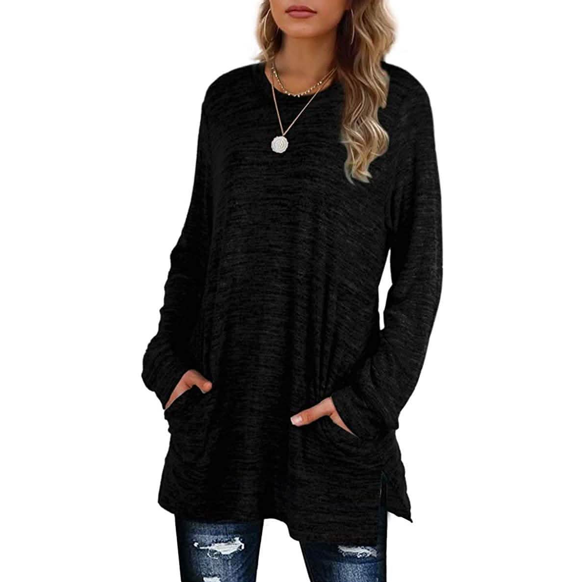 Women's Casual Sweatshirts Long Sleeve Oversized Shirt Women's Tops - Tophatter Daily Deals