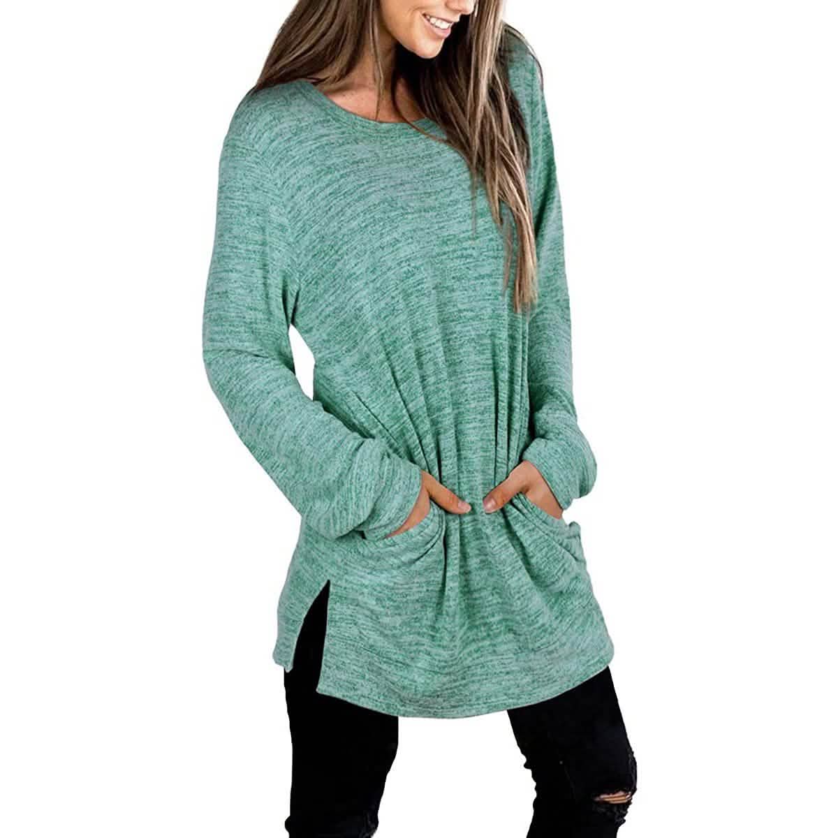 Women's Casual Sweatshirts Long Sleeve Oversized Shirt Women's Tops - Tophatter Daily Deals