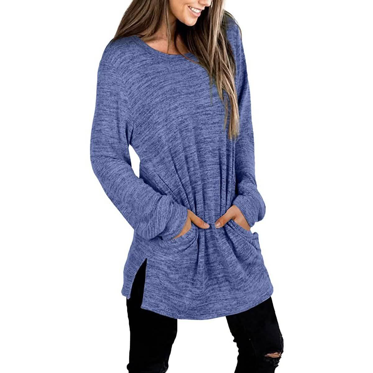 Women's Casual Sweatshirts Long Sleeve Oversized Shirt Women's Tops - Tophatter Daily Deals