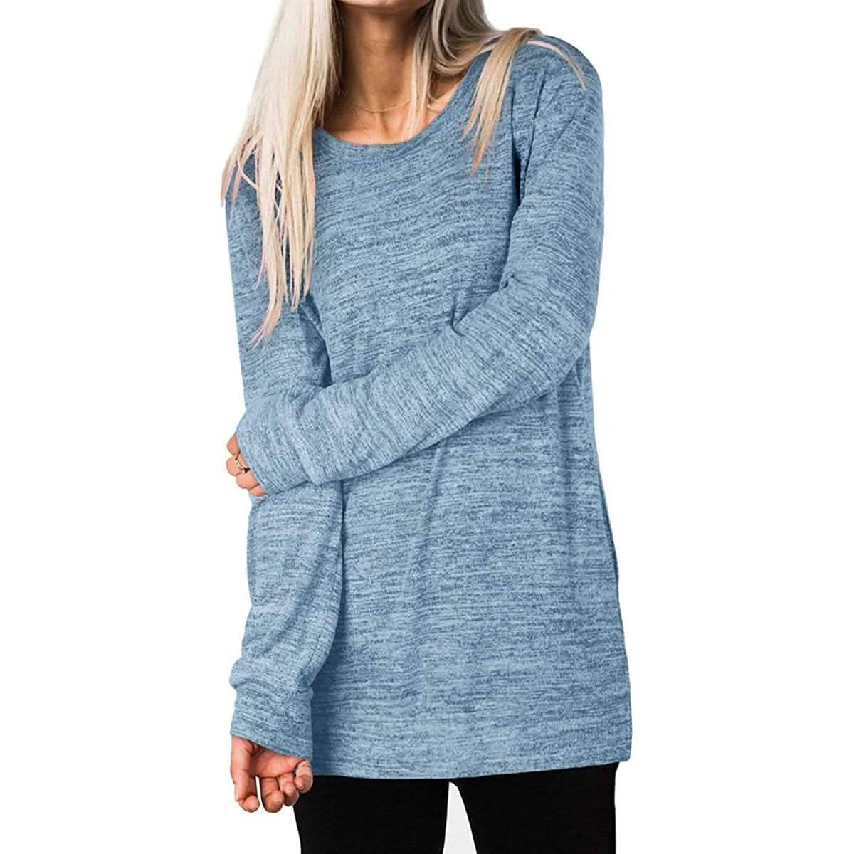 Women's Casual Sweatshirts Long Sleeve Oversized Shirt Women's Tops - Tophatter Daily Deals