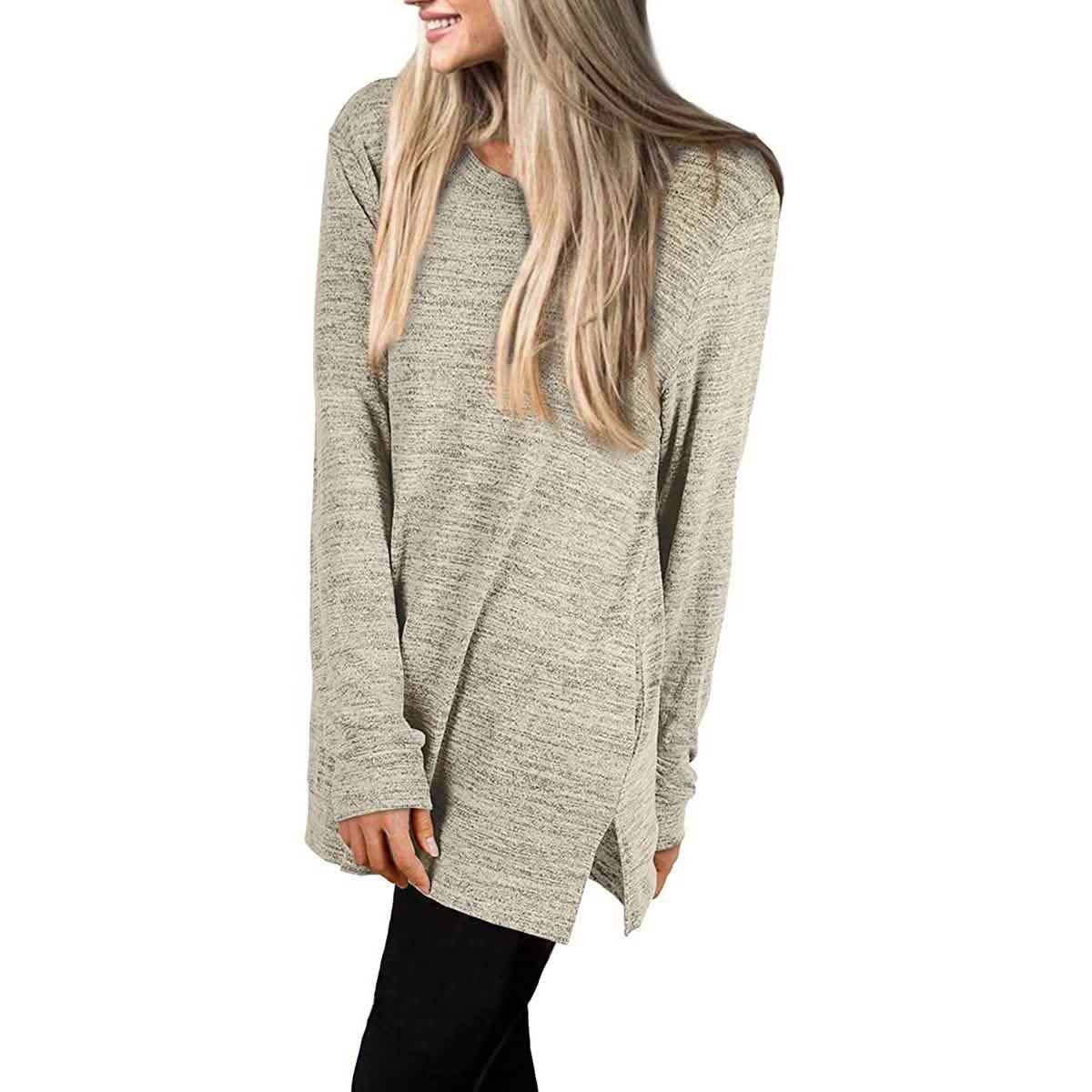 Women's Casual Sweatshirts Long Sleeve Oversized Shirt Women's Tops - Tophatter Daily Deals