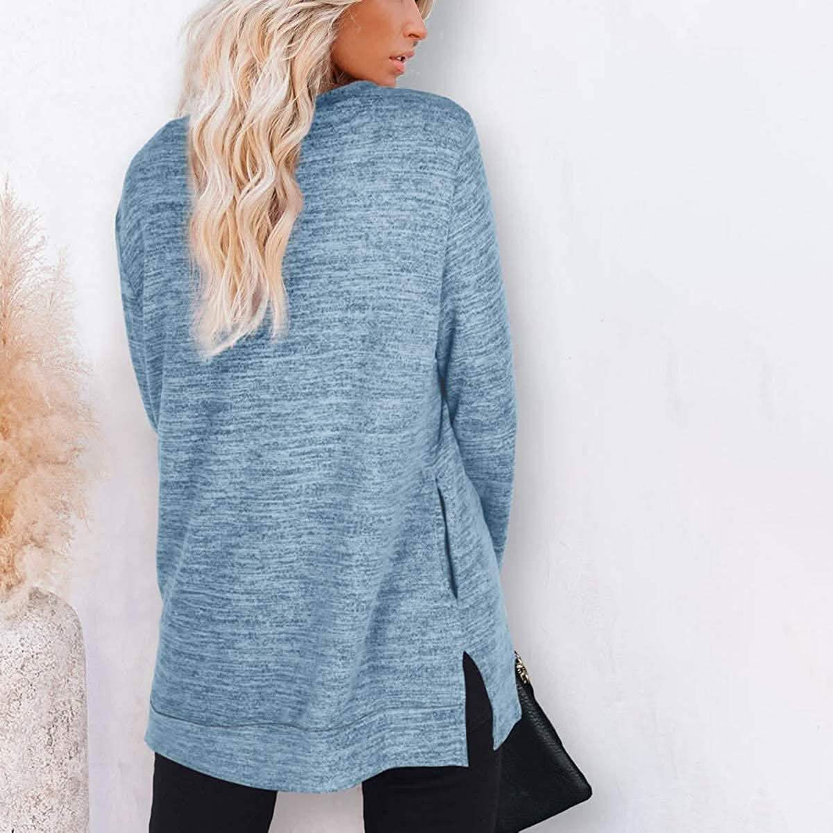 Women's Casual Sweatshirts Long Sleeve Oversized Shirt Women's Tops - Tophatter Daily Deals