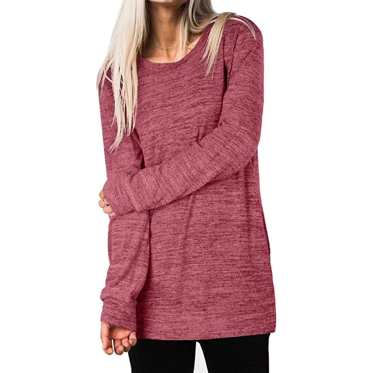 Women's Casual Sweatshirts Long Sleeve Oversized Shirt Women's Tops - Tophatter Daily Deals