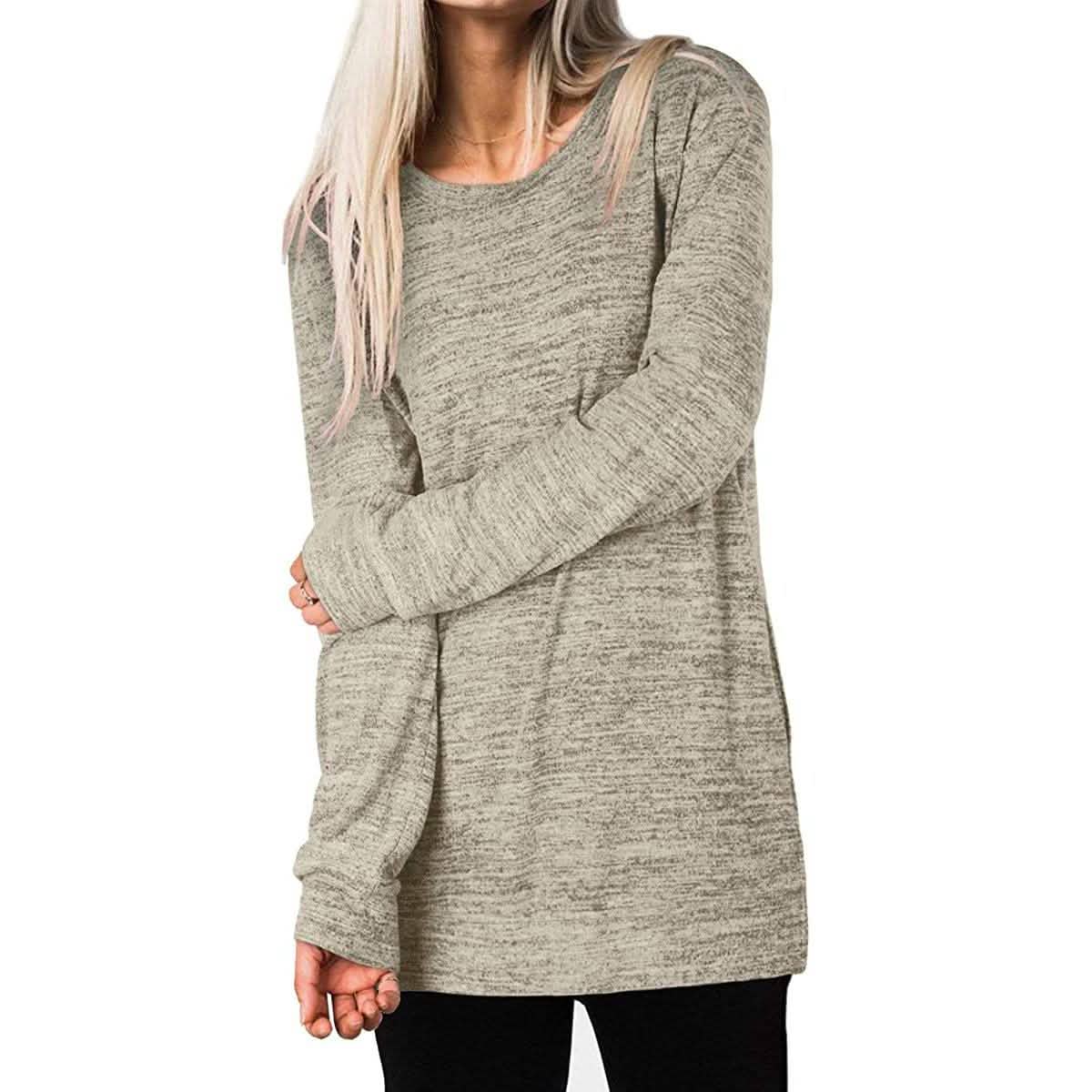 Women's Casual Sweatshirts Long Sleeve Oversized Shirt Women's Tops - Tophatter Daily Deals