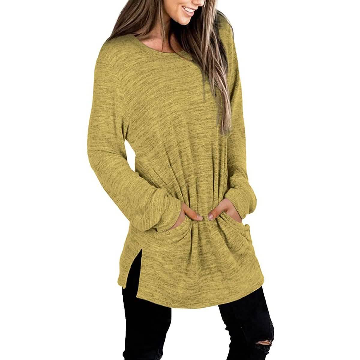 Women's Casual Sweatshirts Long Sleeve Oversized Shirt Women's Tops - Tophatter Daily Deals