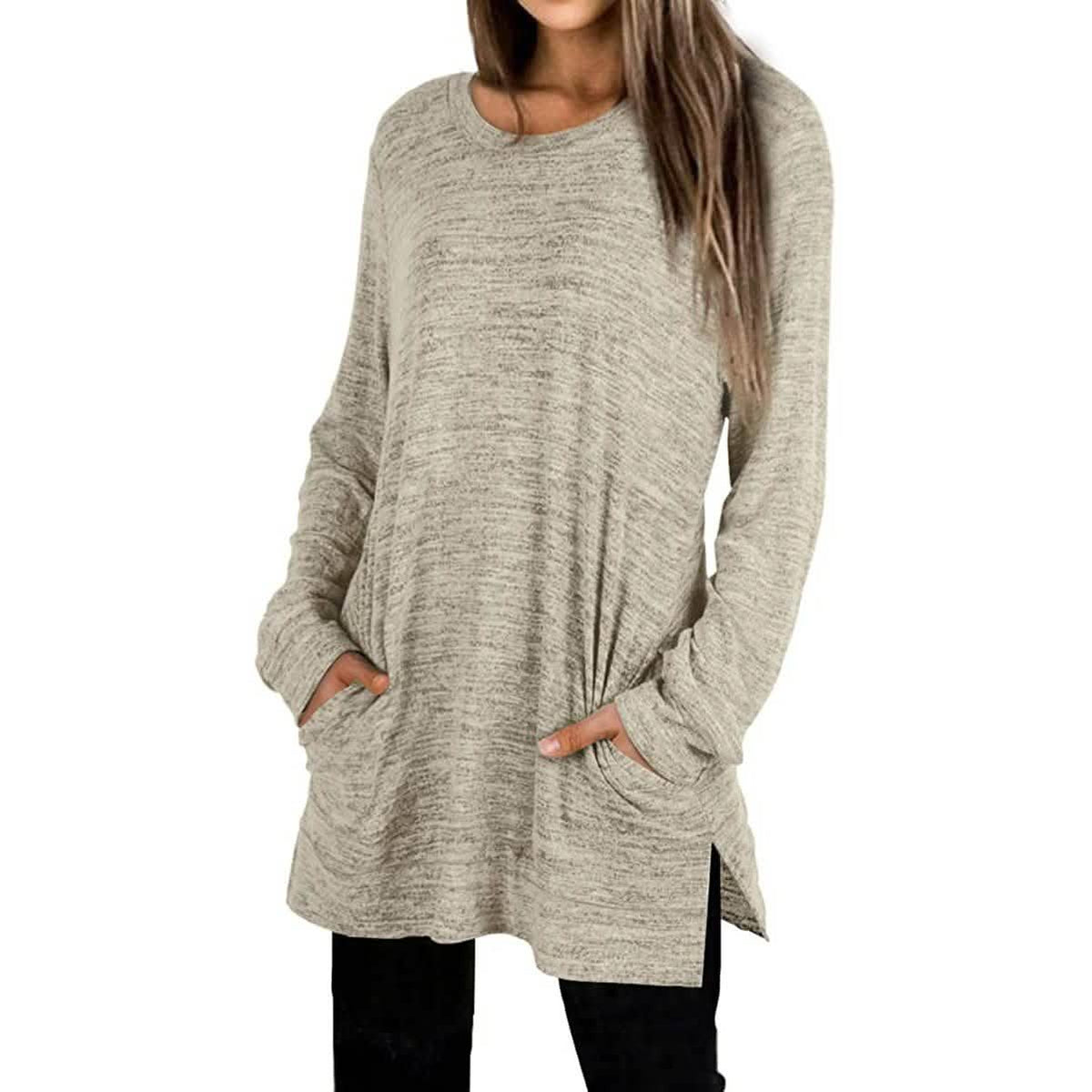 Women's Casual Sweatshirts Long Sleeve Oversized Shirt Women's Tops - Tophatter Daily Deals