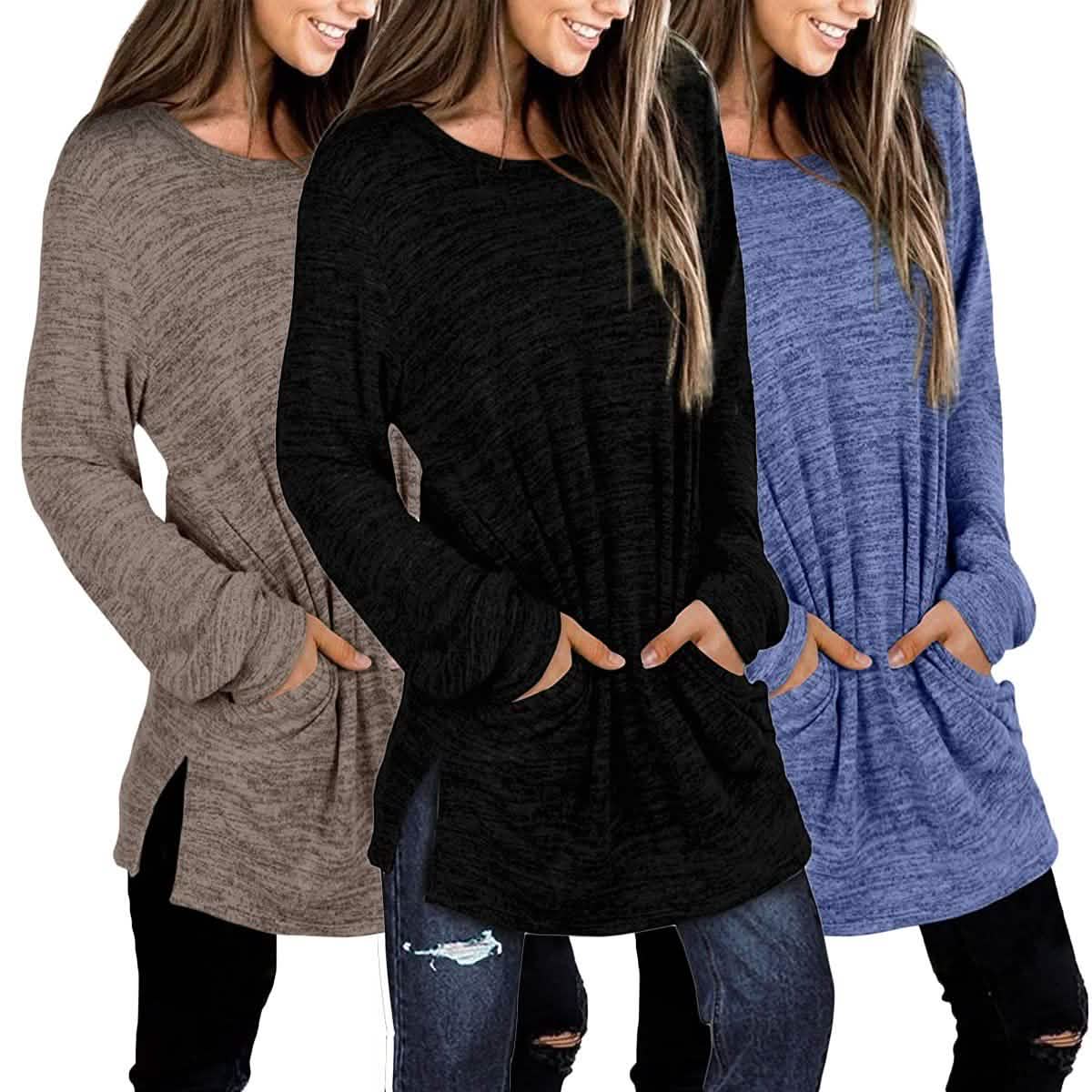 Women's Casual Sweatshirts Long Sleeve Oversized Shirt Women's Tops - Tophatter Daily Deals
