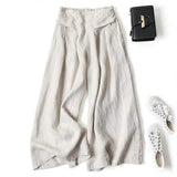 Women's Casual Wide Leg Pants Beige Women's Bottoms - Tophatter Daily Deals