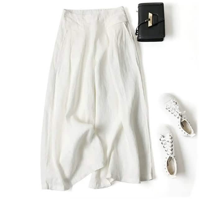 Women's Casual Wide Leg Pants White Women's Bottoms - Tophatter Daily Deals