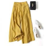 Women's Casual Wide Leg Pants Yellow Women's Bottoms - Tophatter Daily Deals