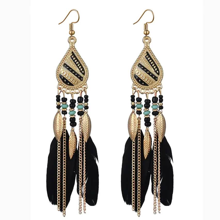 Women's Chic and Modern Street Color Block Earring Black Earrings - Tophatter Daily Deals