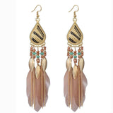 Women's Chic and Modern Street Color Block Earring Brown Earrings - Tophatter Daily Deals