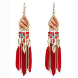 Women's Chic and Modern Street Color Block Earring Red Earrings - Tophatter Daily Deals