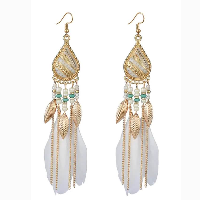 Women's Chic and Modern Street Color Block Earring White Earrings - Tophatter Daily Deals