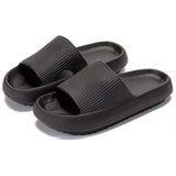 Women's Cloud Pillow Slide Slipper Sandal Black Women's Shoes - Tophatter Daily Deals