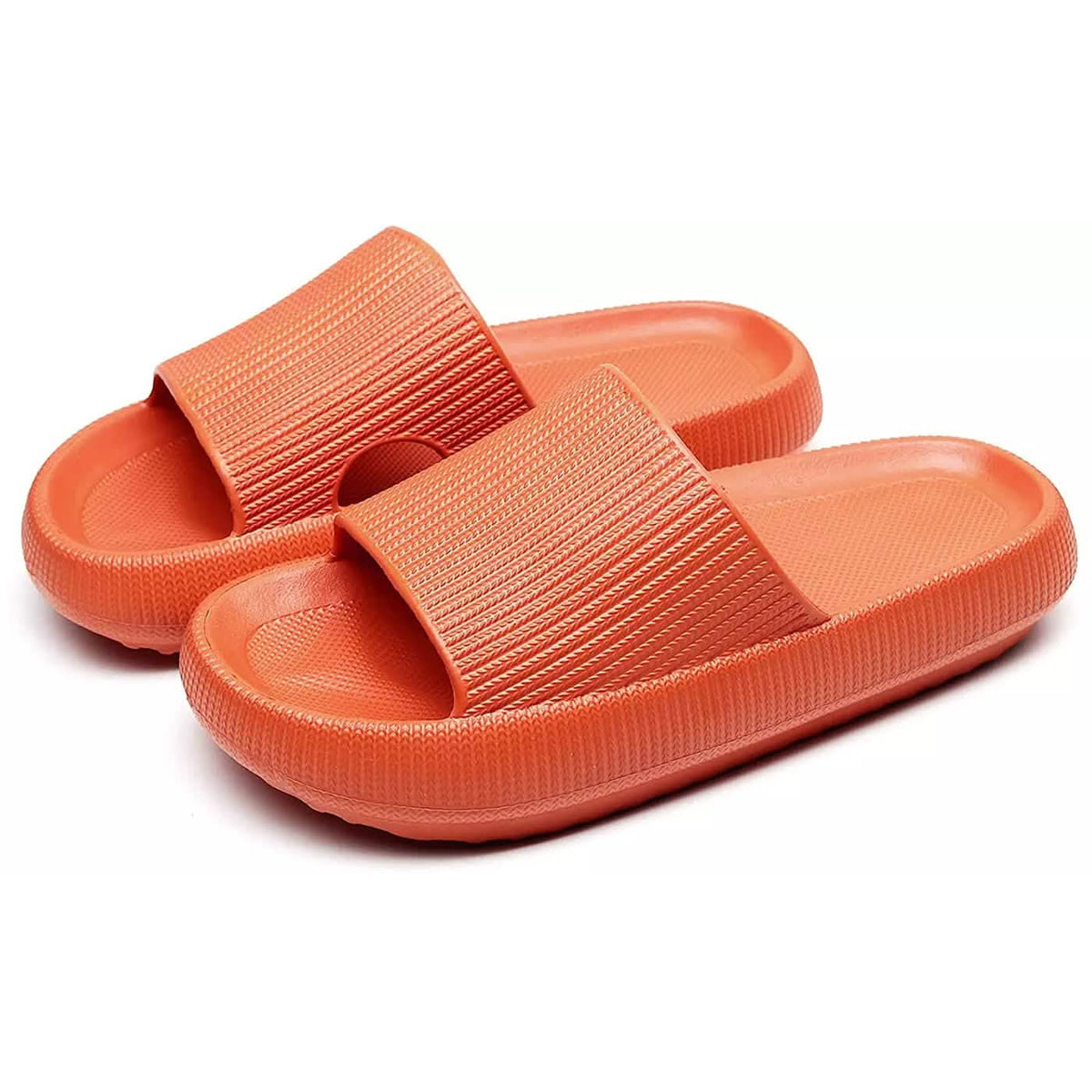 Women's Cloud Pillow Slide Slipper Sandal Orange Women's Shoes - Tophatter Daily Deals