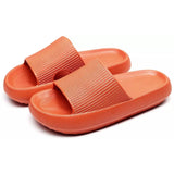 Women's Cloud Pillow Slide Slipper Sandal Orange Women's Shoes - Tophatter Daily Deals