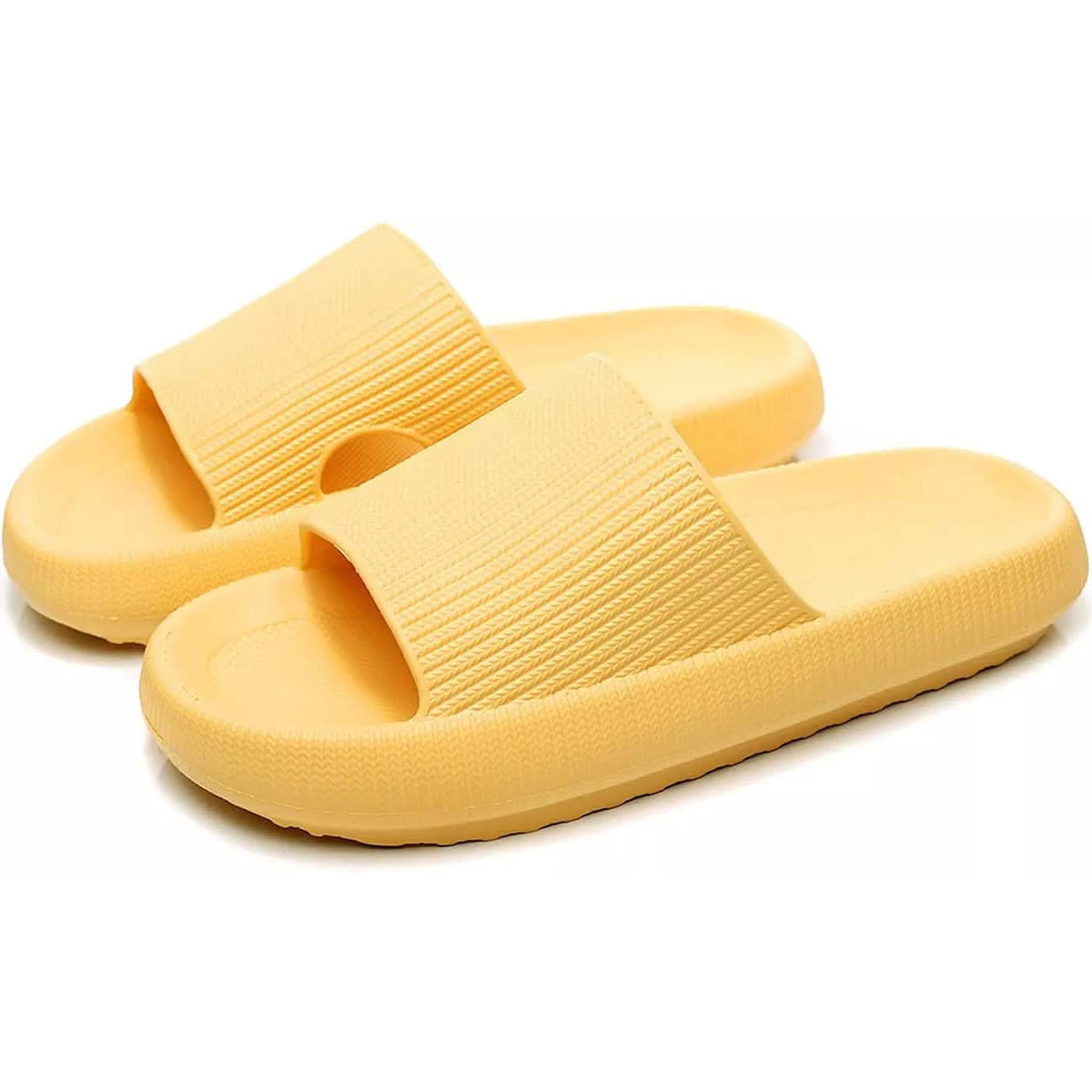 Women's Cloud Pillow Slide Slipper Sandal Yellow Women's Shoes - Tophatter Daily Deals