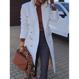 Women's Coat Regular Fit Warm Casual Jacket Long Sleeve Solid Color White Women's Outerwear - Tophatter Daily Deals