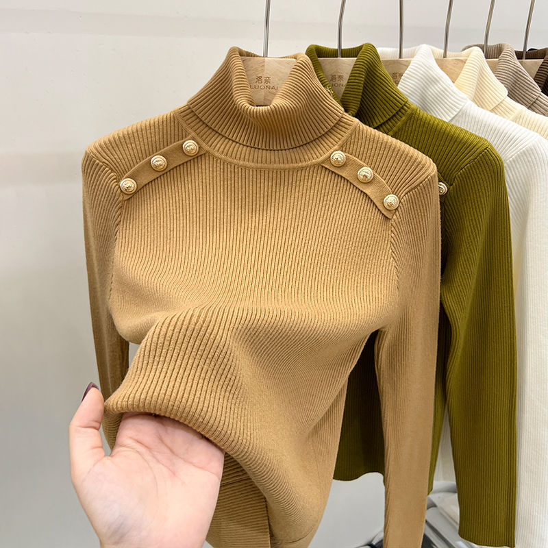 Women's Collar Turtleneck Sweater Blouses - Tophatter Daily Deals