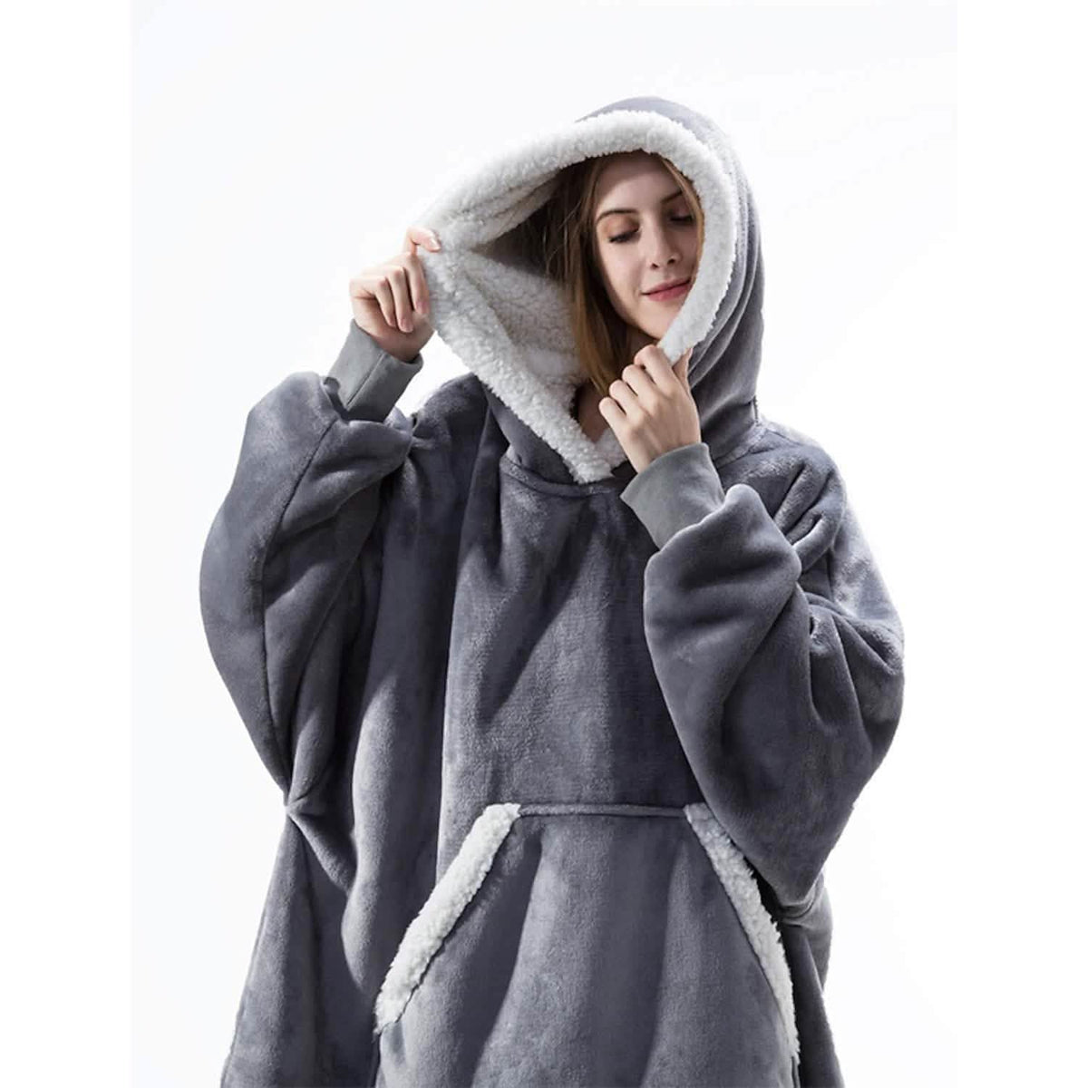 Women's Couple's Pajamas Nightgown Blanket Nighty Dark Gray Women's Loungewear - Tophatter Daily Deals