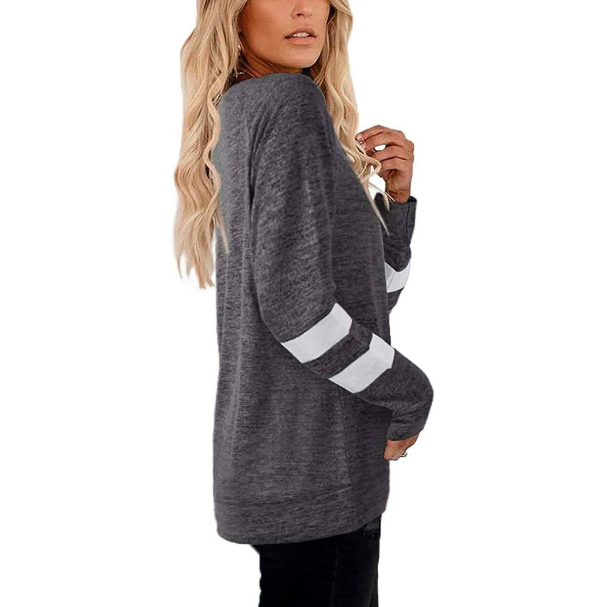 Women's Crewneck Sweatshirts Long Sleeve Sweaters Tunic Tops Women's Tops - Tophatter Daily Deals