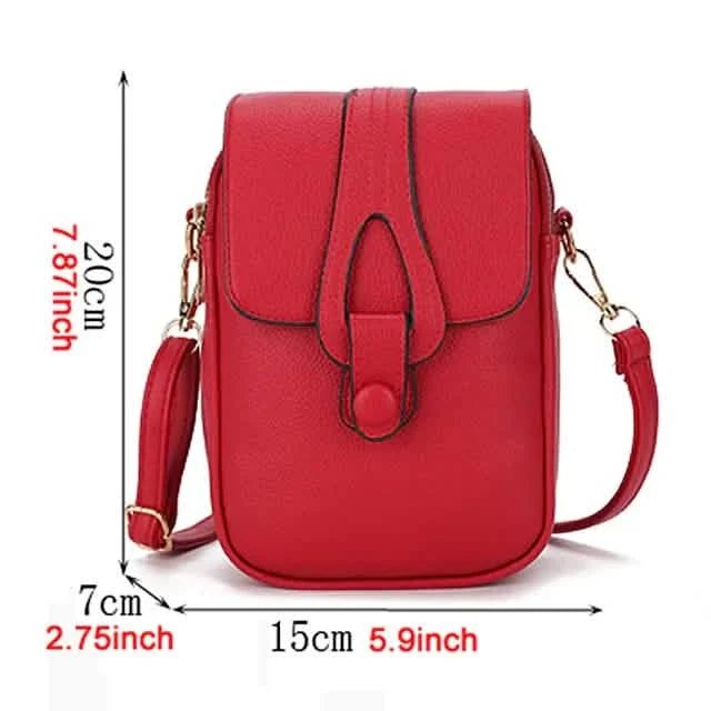 Women's Crossbody Leather Solid Color Plain Bag Wallet Handbags & Wallets - Tophatter Daily Deals