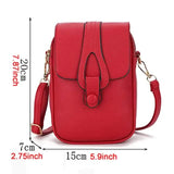 Women's Crossbody Leather Solid Color Plain Bag Wallet Handbags & Wallets - Tophatter Daily Deals