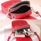 Women's Crossbody Leather Solid Color Plain Bag Wallet Handbags & Wallets - Tophatter Daily Deals