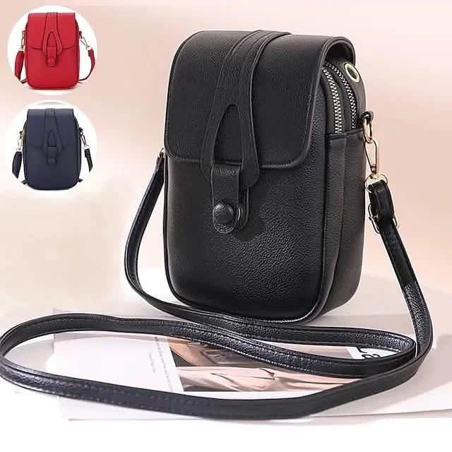 Women's Crossbody Leather Solid Color Plain Bag Wallet Handbags & Wallets - Tophatter Daily Deals