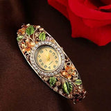 Women's Crystal Bracelet Wrist Watch Gold Watches - Tophatter Daily Deals
