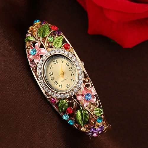 Women's Crystal Bracelet Wrist Watch Multicolor Watches - Tophatter Daily Deals