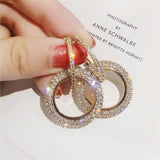 Women's Crystal Earrings Gold Earrings - Tophatter Daily Deals