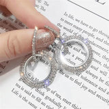 Women's Crystal Earrings Silver Earrings - Tophatter Daily Deals