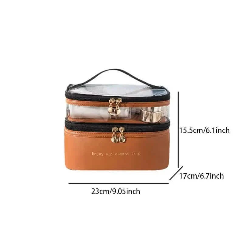 Women's Double Layer Makeup Bag Beauty & Personal Care - Tophatter Daily Deals