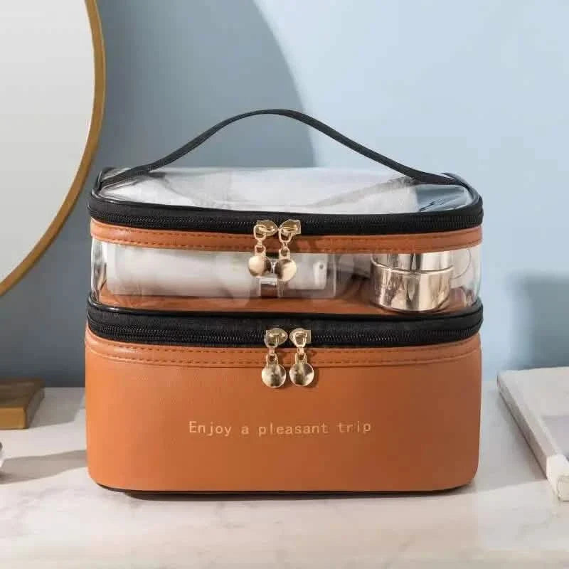 Women's Double Layer Makeup Bag Beauty & Personal Care - Tophatter Daily Deals