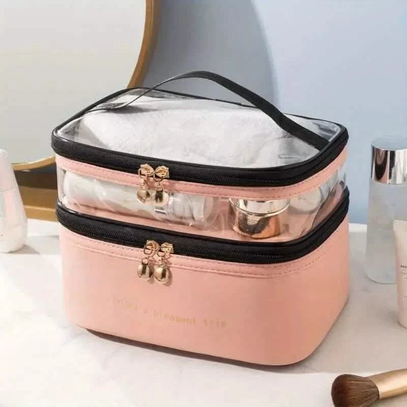 Women's Double Layer Makeup Bag Pink Beauty & Personal Care - Tophatter Daily Deals