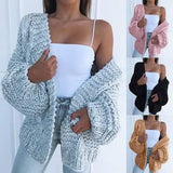 Women's Fashion Cable Knit Cardigan Women's Outerwear - Tophatter Daily Deals