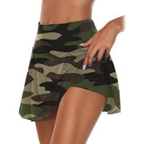 Women's Fashion Camouflage Print Athletic Skirt Green Women's Bottoms - Tophatter Daily Deals