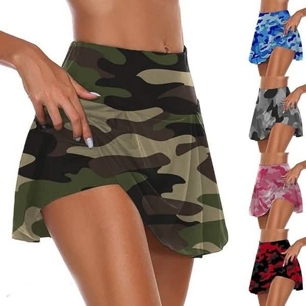 Women's Fashion Camouflage Print Athletic Skirt Women's Bottoms - Tophatter Daily Deals