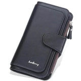 Women's Fashion Faux Leather Wallet with Card Slots & ID Window Black Handbags & Wallets - Tophatter Daily Deals