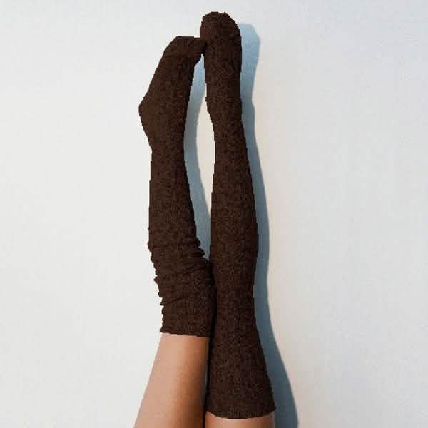 Women's Fashion Solid Color Socks Coffee Women's Socks & Hosiery - Tophatter Daily Deals
